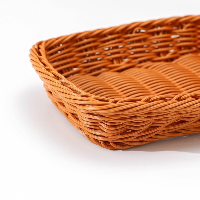 Корзинка для подачи Доляна, 23×17×5 см, цвет коричневый