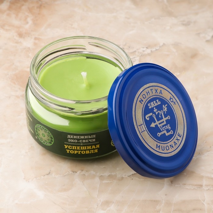 Эко-свеча магическая  Эко-свеча магическая "Успешная торговля" из натурального воска, 7х5 см