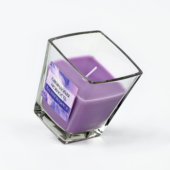 Свеча ароматическая в стекле «Лавандовая нежность», 6,8 х 8 см. Свеча ароматическая в стекле «Лавандовая нежность», 6,8 х 8 см.