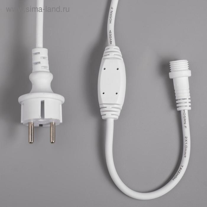 Гирлянда Гирлянда "Занавес" 2 х 3 м , IP65, УМС, белая нить каучук, 600 LED, свечение мульти, 220 В