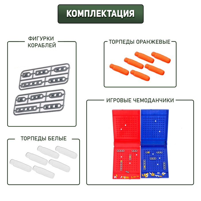 Настольная игра «Морской бой», 2 раздельных поля, 2 игрока, 3+ Настольная игра «Морской бой», 2 раздельных поля, 2 игрока, 3+
