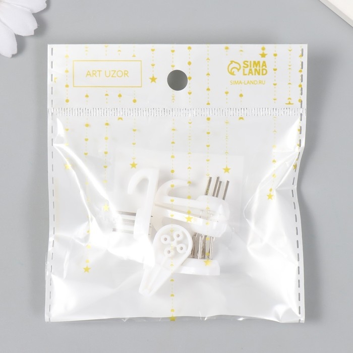 Крючок пластик, металл универсальный набор 5 шт 3х1,5 см Крючок пластик, металл универсальный набор 5 шт 3х1,5 см