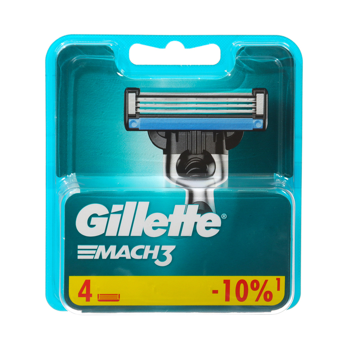 Сменные кассеты Gillette Mach3, 3 лезвия, 4 шт Сменные кассеты Gillette Mach3, 3 лезвия, 4 шт