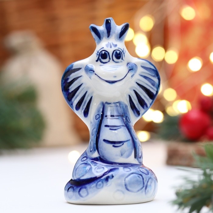 Новый год. Сувенир символ года Новый год. Сувенир символ года "Змея Тутси", гжель