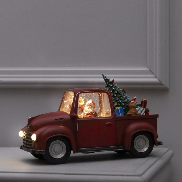 Светодиодная фигура «Машина с подарками» 28 × 18.5 × 12 см, пластик, батарейки ААх3 (не в комплекте), USB, свечение тёплое белое Светодиодная фигура «Машина с подарками» 28 × 18.5 × 12 см, пластик, батарейки ААх3 (не в комплекте), USB, свечение тёплое белое