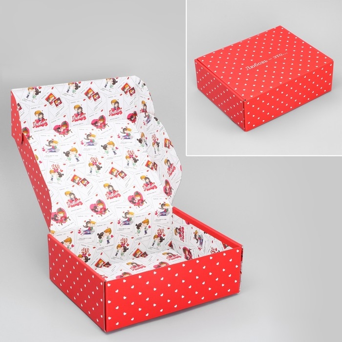 Коробка подарочная складная, упаковка, «Любовь», 27 х 21 х 9 см Коробка подарочная складная, упаковка, «Любовь», 27 х 21 х 9 см