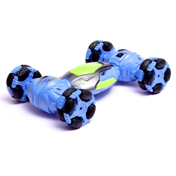 Машинка перевертыш «Дрифт», радиоуправляемая, аккумулятор, на пульте управления, цвет синий