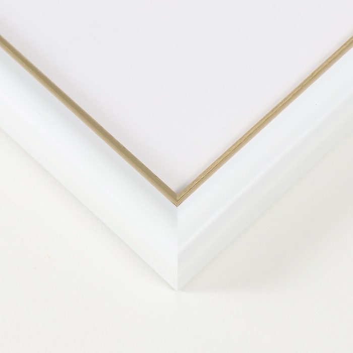 Фоторамка пластик "МИРАМ" 21х29,7 см, (A4) белый (пластиковый экран)