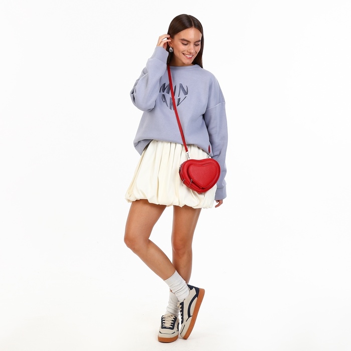 Сумка женская кросс-боди на молнии, цвет красный