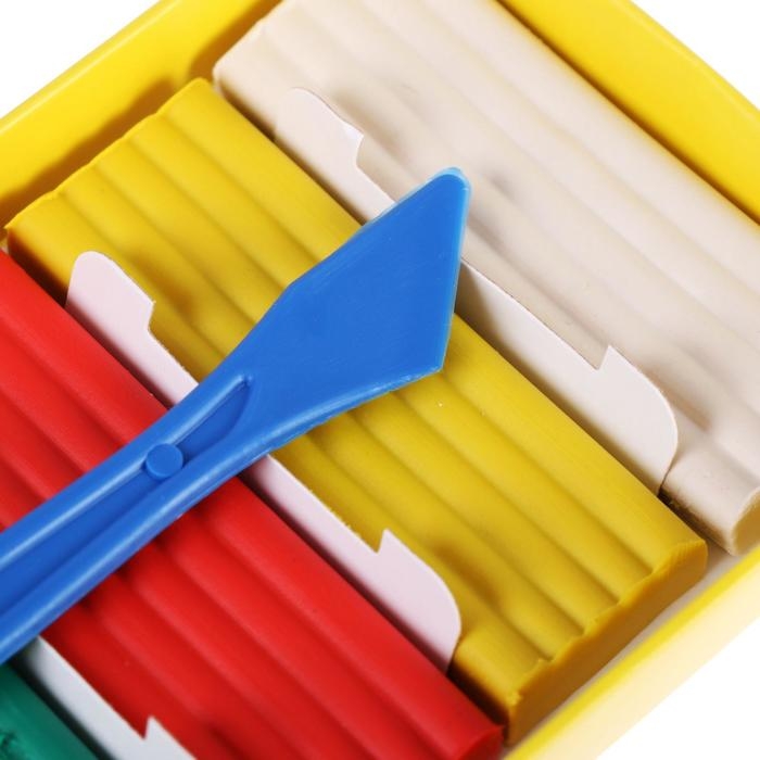 Пластилин 6 цветов 84 г, Гамма Пластилин 6 цветов 84 г, Гамма "Юный художник", со стеком, картонная упаковка 280042