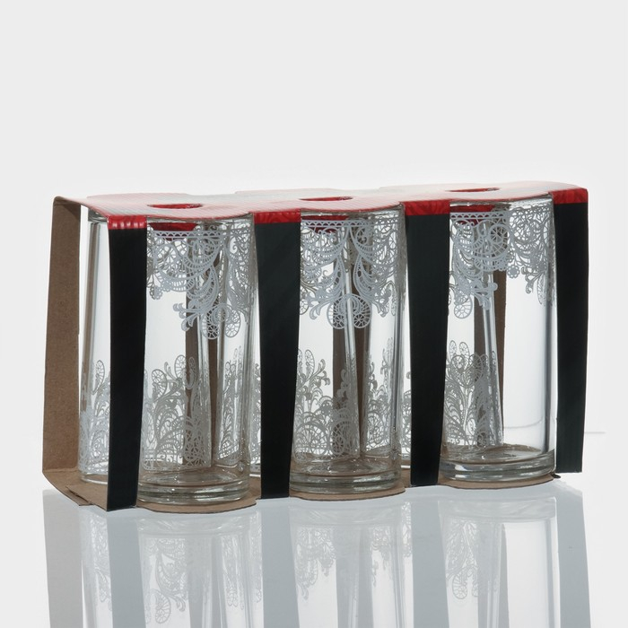 Набор высоких стаканов для коктейля «Кружево», 6 шт Набор высоких стаканов для коктейля «Кружево», 6 шт