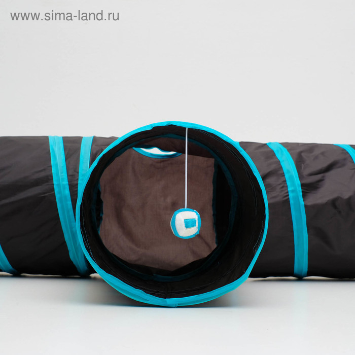 Туннель для кошек шуршащий  Туннель для кошек шуршащий "Тройник", 80 см, диаметр трубы 25 см, микс цветов