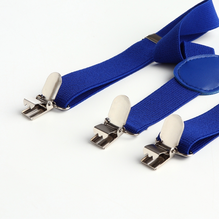 Подтяжки детские «Выбражулька», ширина 2.5 см, цвет синий