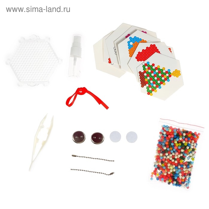 Аквамозаика «Подарки от Деда Мороза», 8 фигурок, 800 шариков, в пакете Аквамозаика «Подарки от Деда Мороза», 8 фигурок, 800 шариков, в пакете