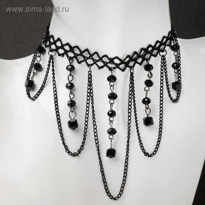 Чокер «Госпожа» крестики и цепочки, цвет чёрный,30 см Чокер «Госпожа» крестики и цепочки, цвет чёрный,30 см