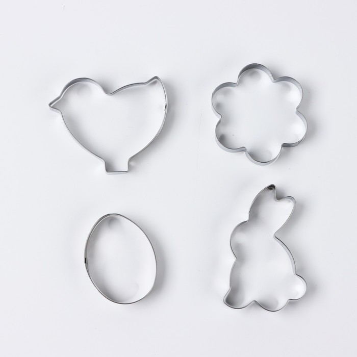 Пасха. Набор форм для печенья «Светлой пасхи», 4 шт Пасха. Набор форм для печенья «Светлой пасхи», 4 шт