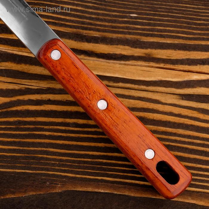 Поварешка для казана узбекская 42см, диаметр 14см с деревянной ручкой Поварешка для казана узбекская 42см, диаметр 14см с деревянной ручкой