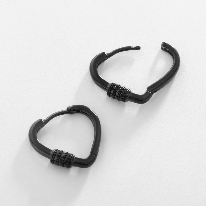Серьги со стразами XUPING узел, цвет чёрный Серьги со стразами XUPING узел, цвет чёрный