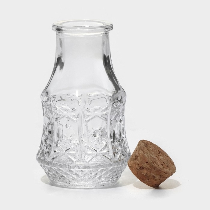 Набор баночек стеклянных для специй с пробковой крышкой Доляна «Парфе», 50 мл, 4,9×8,3 см, 12 шт Набор баночек стеклянных для специй с пробковой крышкой Доляна «Парфе», 50 мл, 4,9×8,3 см, 12 шт