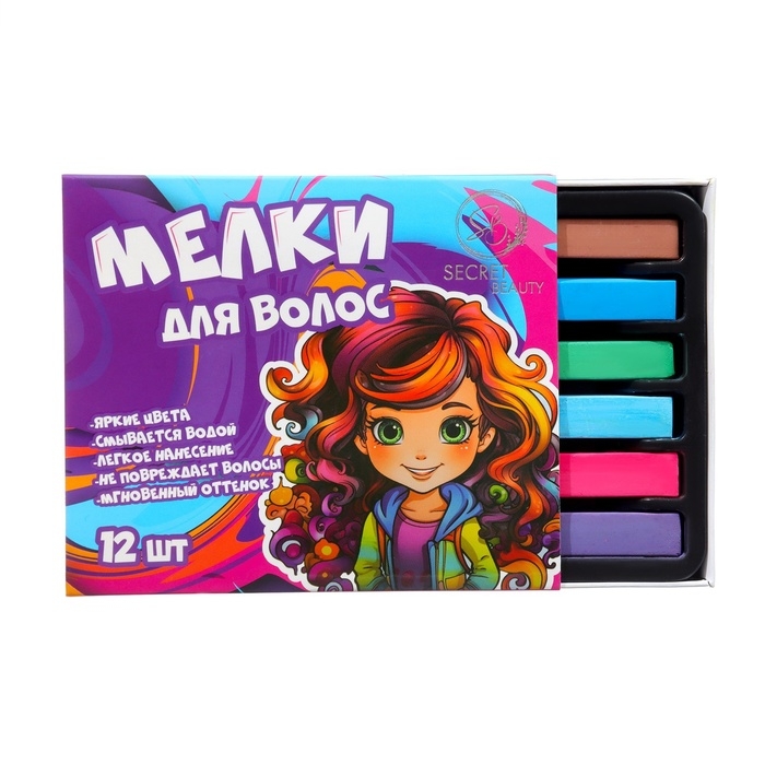 Мелки для волос, 12 шт. Мелки для волос, 12 шт.