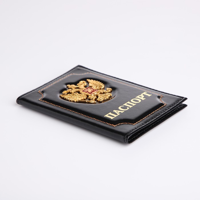 Обложка для паспорта, цвет чёрный
