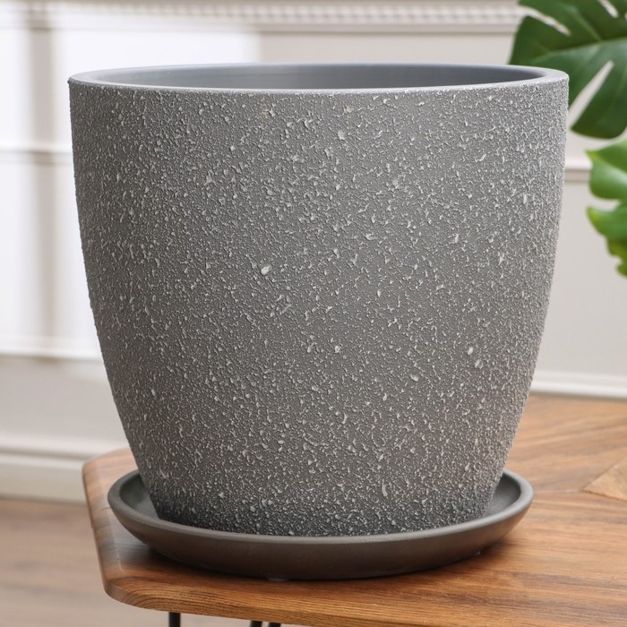 Горшок цветочный Горшок цветочный "Саванна серый бутон №8 ", 22 л