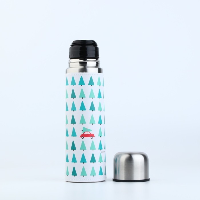 Термос в кожзаме  Термос в кожзаме "Машинка", 500 мл