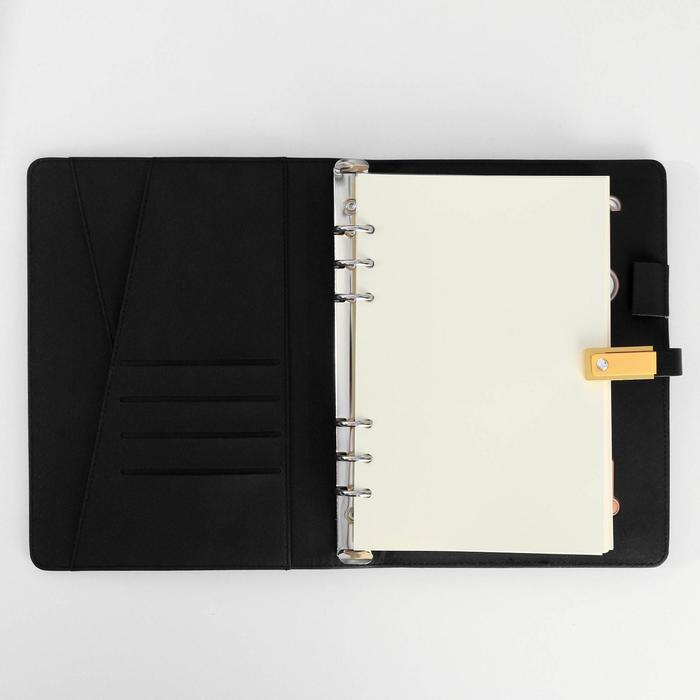 Ежедневник со встроенным зарядным устройством 8000 мАh и флешкой 16 ГБ «Лев», 17,5 х 23,5 см