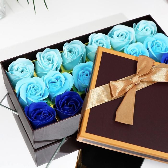 Мыльные розочки, цветные оттенки, набор 18 шт. Мыльные розочки, цветные оттенки, набор 18 шт.