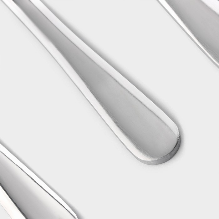 Набор ножей десертных из нержавеющей стали Доляна, h=20,5 см, 3 шт, цвет серебряный Набор ножей десертных из нержавеющей стали Доляна, h=20,5 см, 3 шт, цвет серебряный