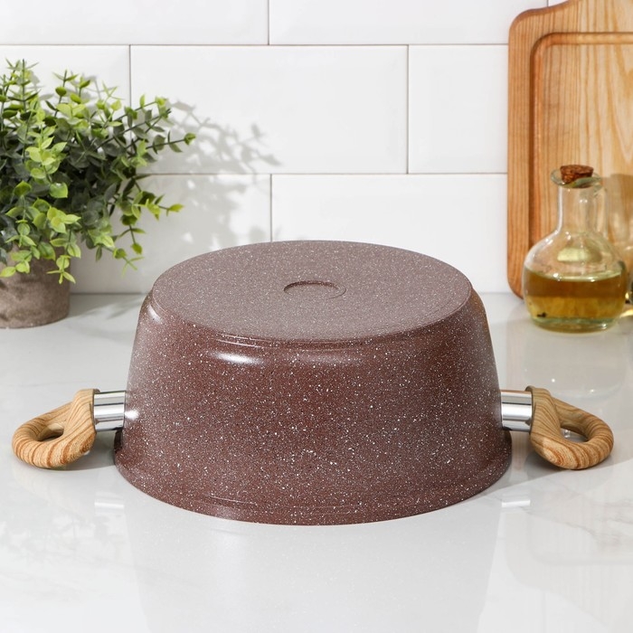 Кастрюля Доляна «Брауни», 4 л, d=20 см, h=11,5 см, стеклянная крышка, антипригарное покрытие, индукция Кастрюля Доляна «Брауни», 4 л, d=20 см, h=11,5 см, стеклянная крышка, антипригарное покрытие, индукция