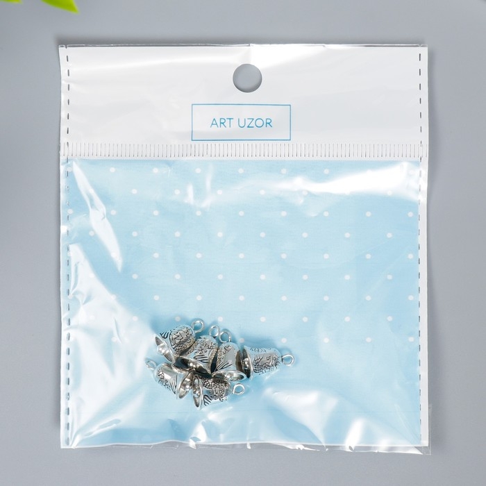 Декор металл для творчества Декор металл для творчества "Колокольчик" серебро набор 6 шт