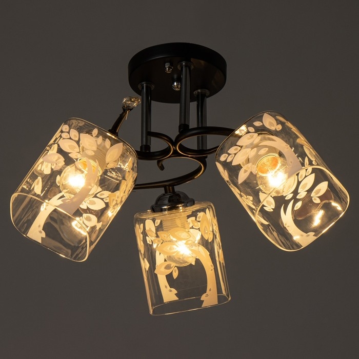 Люстра Люстра "Ариса" 3хЕ27 40Вт чёрный 50х50х27 см BayerLux