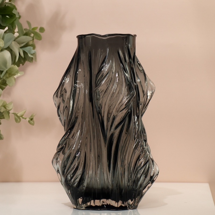 Ваза для цветов «Лючия» из прозрачного черного стекла 26,5 х 8 х 8 см Ваза для цветов «Лючия» из прозрачного черного стекла 26,5 х 8 х 8 см
