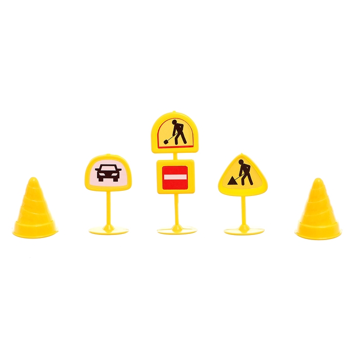 Парковка «Военная база», 1 машинка, 8 дорожных знаков, 31 деталь