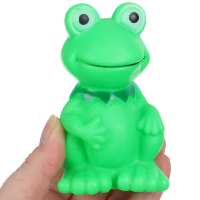 Резиновая игрушка для ванны «Лягушонок», 9 см, с пищалкой, Крошка Я Резиновая игрушка для ванны «Лягушонок», 9 см, с пищалкой, Крошка Я