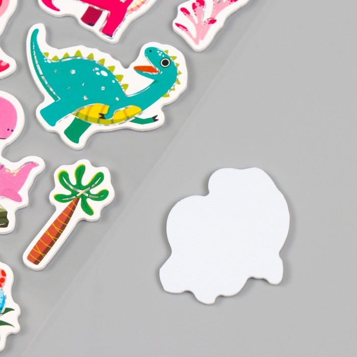 Наклейки для творчества бумага Наклейки для творчества бумага "Динопарк" 15х30 см