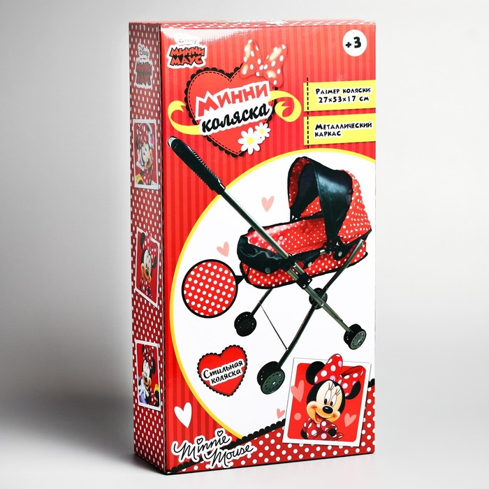 Коляска для кукол с металлическим каркасом, Минни Маус Коляска для кукол с металлическим каркасом, Минни Маус