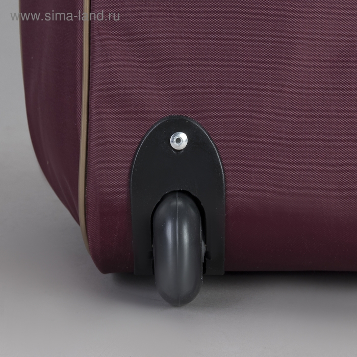Чемодан малый 20" с сумкой, отдел на молнии, наружный карман, с расширением, цвет бордовый
