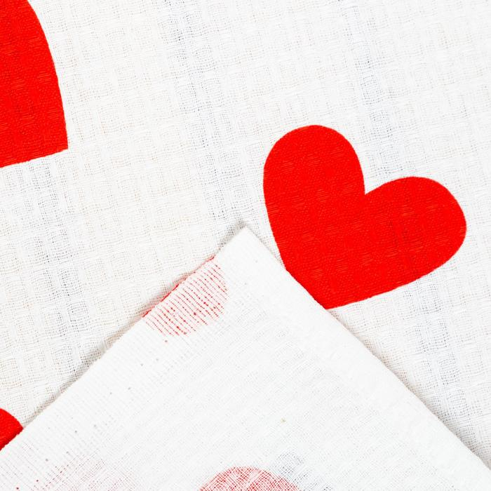 Простыня для бани «Сердечки» 150х180±5 см, 100% хлопок, вафельное полотно, 160 гр/м2 Простыня для бани «Сердечки» 150х180±5 см, 100% хлопок, вафельное полотно, 160 гр/м2