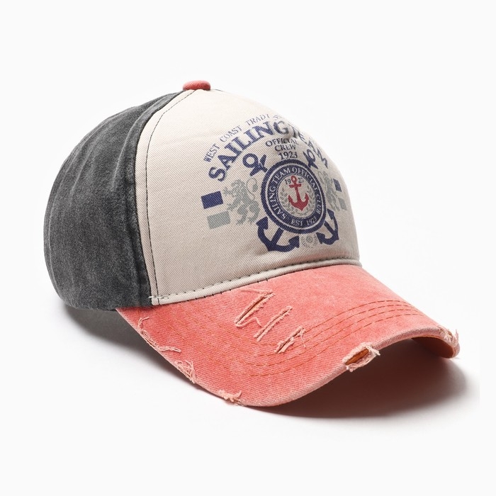 Кепка мужская MINAKU Кепка мужская MINAKU "Sailing team", цвет чёрный, размер 56-58