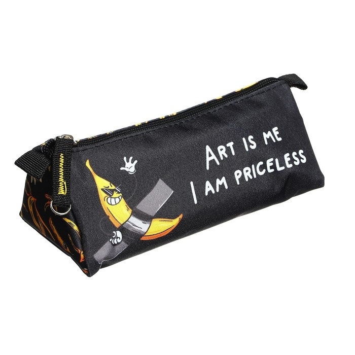 Пенал мягкий, 1 отделение, 85 х 200 х 65 мм, объёмный, Феникс  Пенал мягкий, 1 отделение, 85 х 200 х 65 мм, объёмный, Феникс "Арт-банан" чёрный/жёлтый 61899