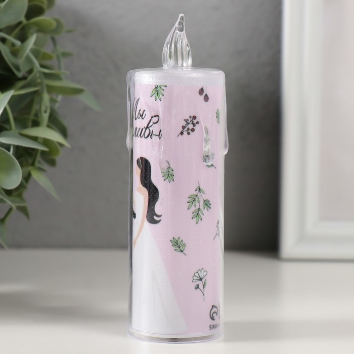 Ночник Ночник "Свеча" (Свадьба) 3хLR1130 3,8х3,8х12см