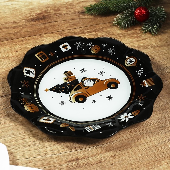 Новый год. Тарелка стеклянная &laquo;Время чудес. Новый год&raquo;, 23 см