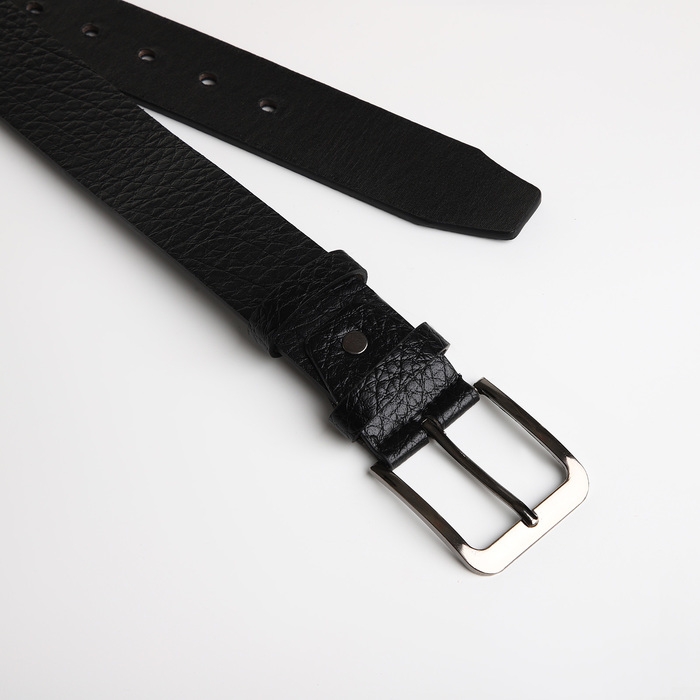 Ремень мужской, ширина 4 см, винт, пряжка металл, цвет чёрный Ремень мужской, ширина 4 см, винт, пряжка металл, цвет чёрный