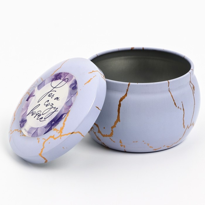 Банка для изготовления свечей с наклейкой &laquo;Уютный дом&raquo;, 6,5 х 3,8 см.