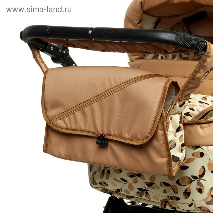 Коляска-трансформер «Пилот», пластиковые колёса, оттенки бежевого, рисунок МИКС