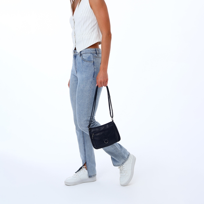 Сумка женская на молнии, цвет синий Сумка женская на молнии, цвет синий