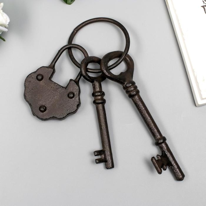 Сувенир металл  Сувенир металл "Замок и два ключа" 23х7,5 см