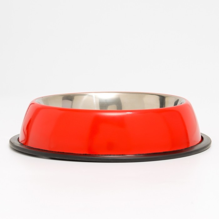 Миска с нескользящим основанием округлая цветная с ручкой, 710 мл, красная Миска с нескользящим основанием округлая цветная с ручкой, 710 мл, красная